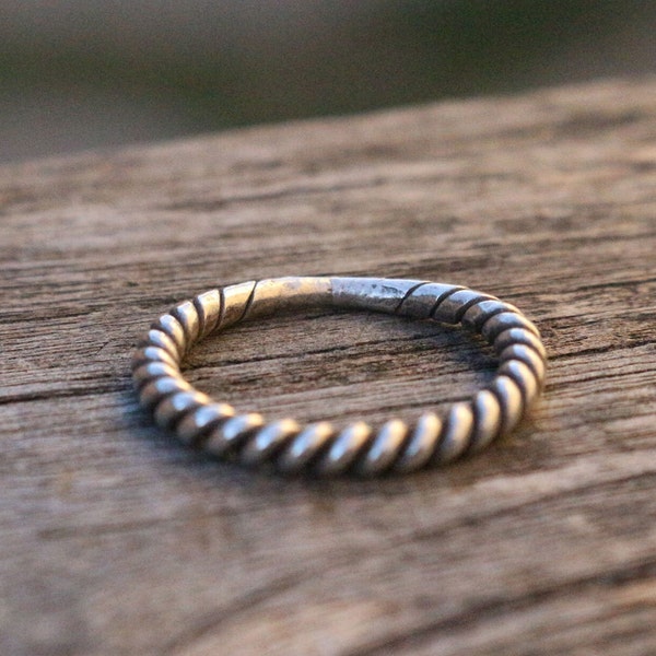 Twisted Wire Silver Ring Sterling Silver Minimalist Jewelry