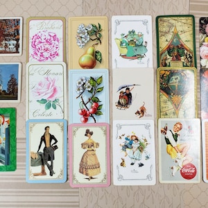 ¡JUGANDO A LA TARJETA BONANZA! 35 cartas de juego para Scrapbooking, Embellecimiento, Junk Journals - 2 cada uno de 17 diseños + 1 diseño- Destash Vintage, Nuevo