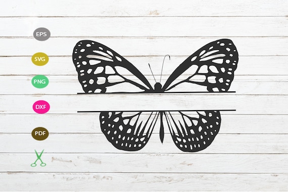 Download Split Butterfly Svg Cut Filebutterfly Monogram Svg Butterfly Etsy