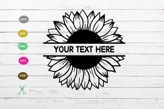 Free Free Silhouette Sunflower Monogram Svg SVG PNG EPS DXF File