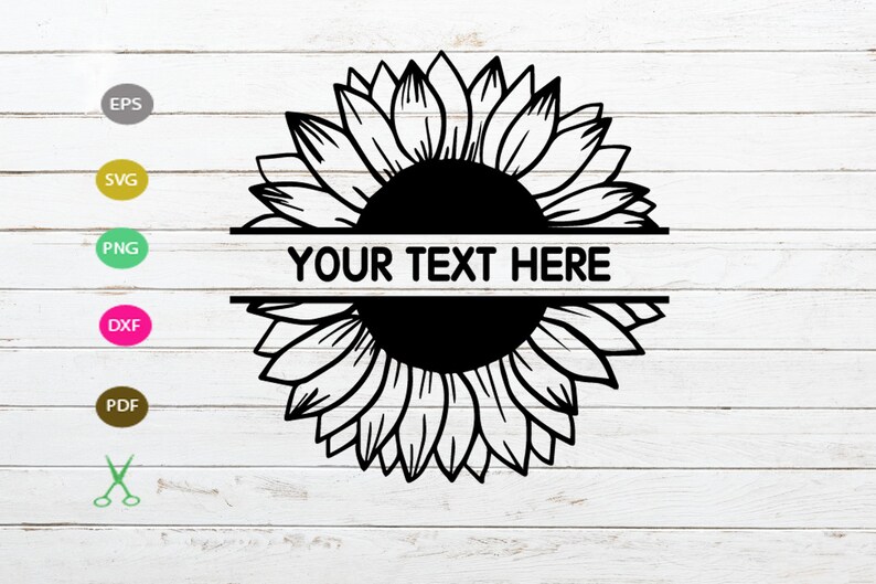 Download Flower Svg Cut File For Cricut Sunflower Monogram Sunflower Silhouette Flower Cut File Monogram Flower Clipart Design Art Collectibles Drawing Illustration Commentfer Fr