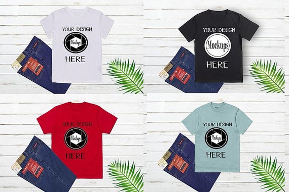 Bella Canvas 3001 Shirt Mockup Shirt Bundle Mockup Bundles Etsy