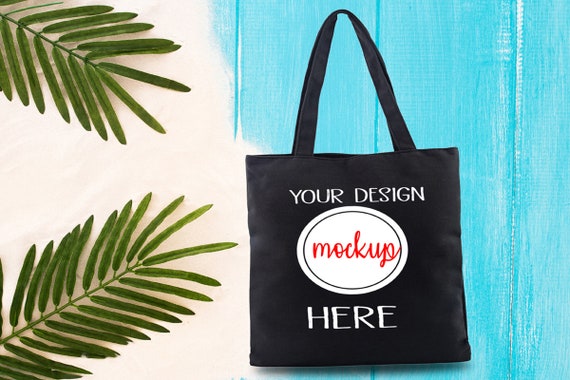 Black Bag Mockup Tote Bag Mockupblank Bag Mockupphoto Etsy