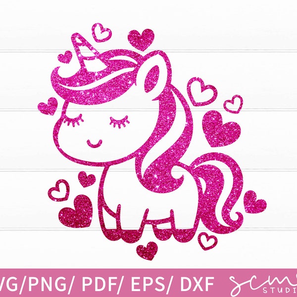 unicorn SVG,  heart unicorn svg, Valentine Unicorn svg, baby unicorn svg cut files, unicorn with heart svg, valentine baby svg design