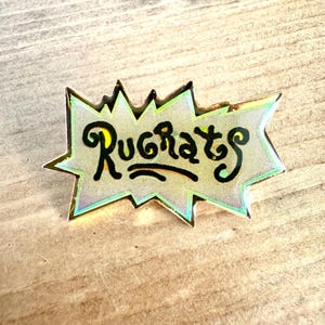 Rugrats Nickelodeon Vintage Pin - Cartoon TV Show Logo Pinback - 1993 Collectible 90s Kid Memorabilia - Comic Toddler Television - Tommy