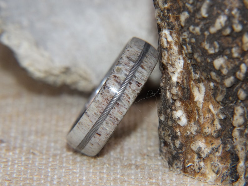 Antler Ring Guitar String Deer Antler