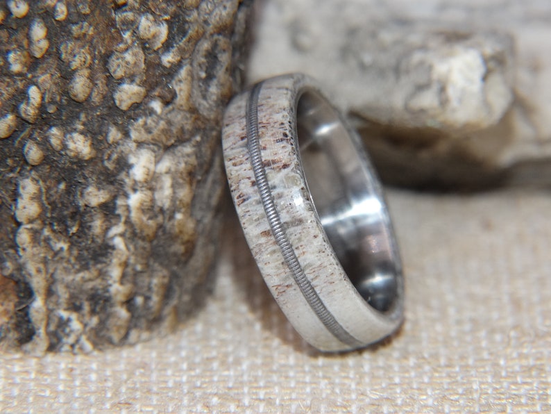 Antler Ring Guitar String Deer Antler