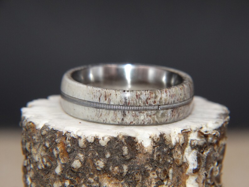 Antler Ring Guitar String Deer Antler
