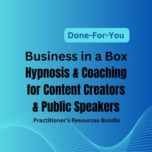 Hypnosis and Coaching for Content Creators and Public Speakers Certification Course hypnosis script, coaching guide, forms, marketing