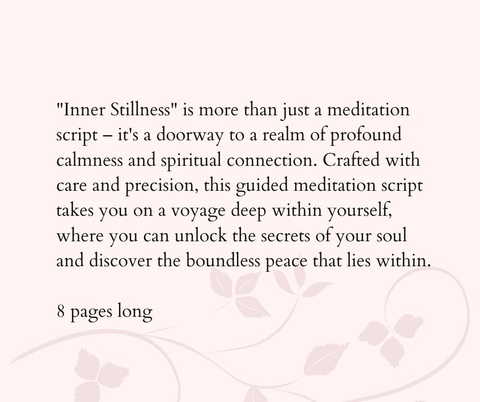 Healed Scripted Text Meditation Script for Deep Relaxation Inner Stillness Metaphysical ...