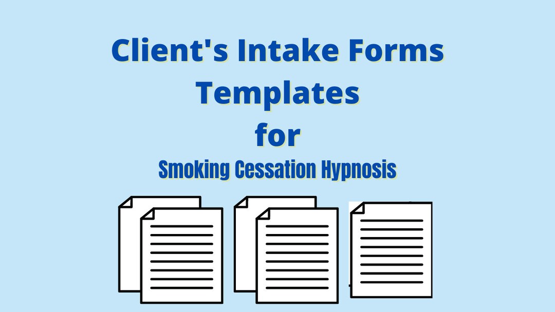 Client Intake Forms Templates for Smoking Cessation Specialists