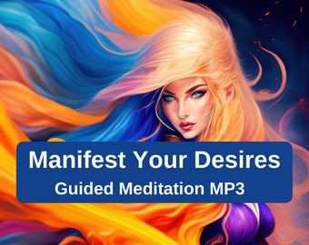 Manifest your desires guided meditation for women Audio Recording MP3 Instant Download deep relaxation metaphysical spiritual hypnosis