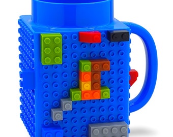 IndieBrick Brick Blocks Coffee Mug - Party Birthday Gifts Toy Cup DIY Build Drinkware