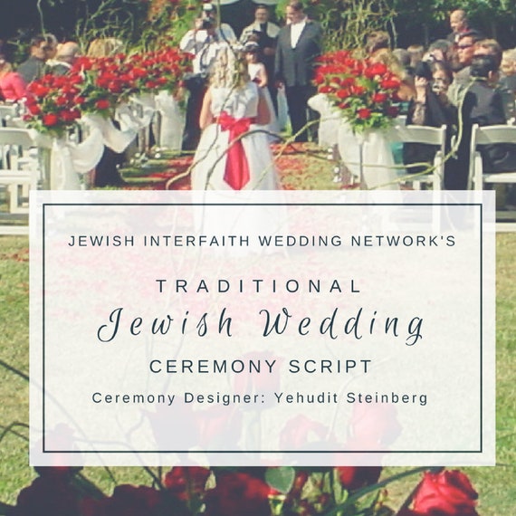 Traditional Jewish Wedding Ceremony Script Etsy