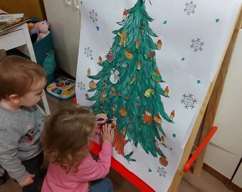 XXL Colouring poster: A Christmas Tree