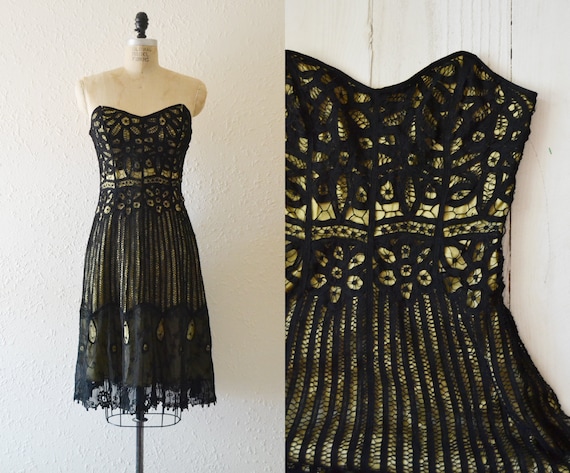 betsey johnson black lace dress