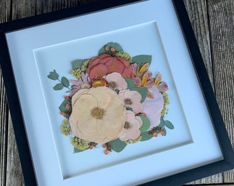 Pressed Bouquet with Custom Frame