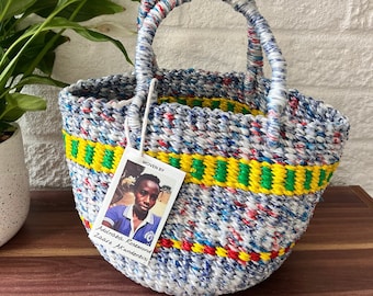 Recycled basket Sustainable Gift  - eco-friendly home decor