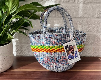 Basket Sustainable Gift  - 100% Recycled plastic home decor