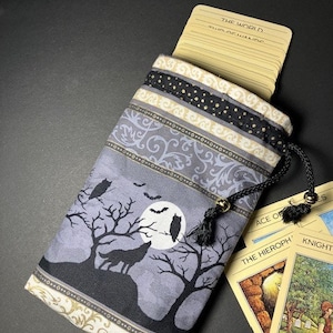 Tarot Card/Runes Bag. Fully lined 100% Cotton bag that features boxed corners