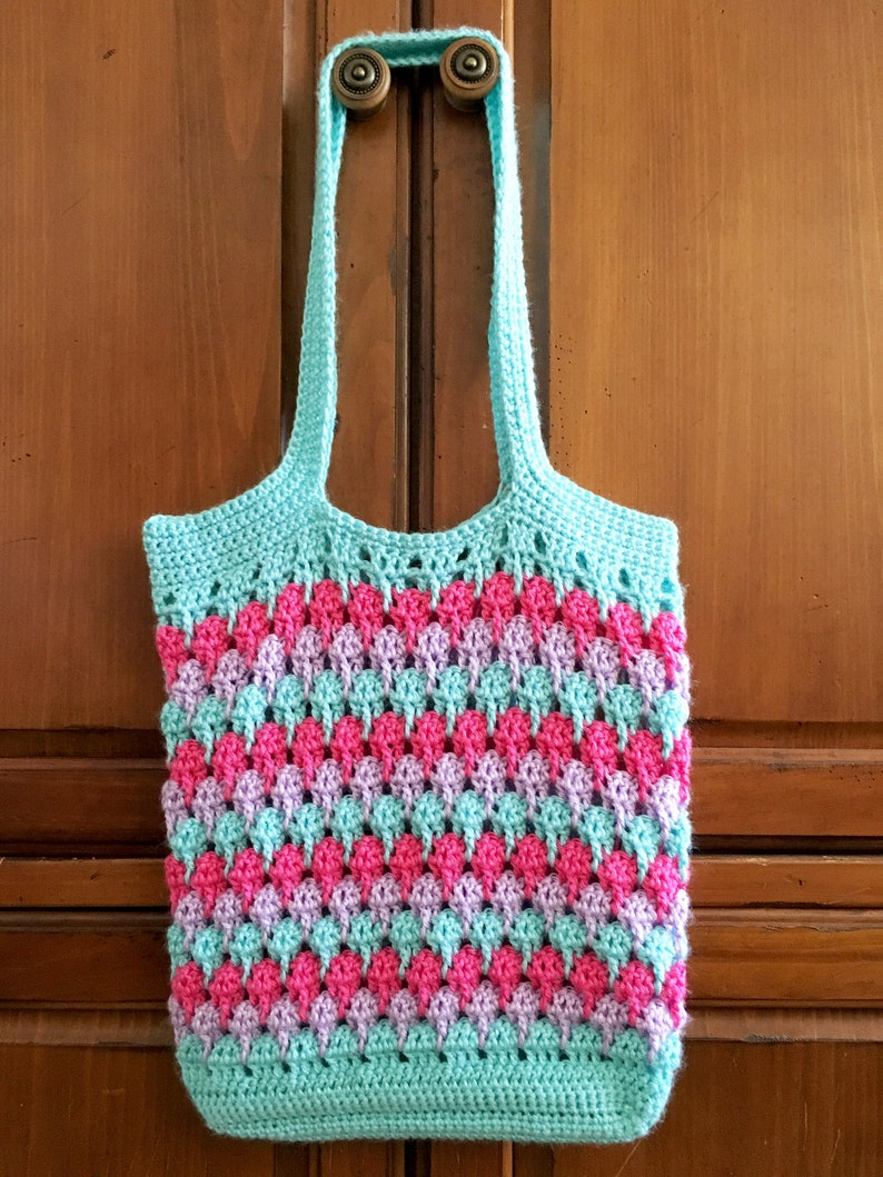 CROCHET PATTERN Larksfoot Crochet Tote Bag, Crochet Market Bag image 3