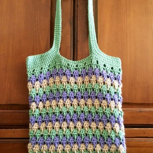 CROCHET PATTERN Larksfoot Crochet Tote Bag, Crochet Market Bag image 4