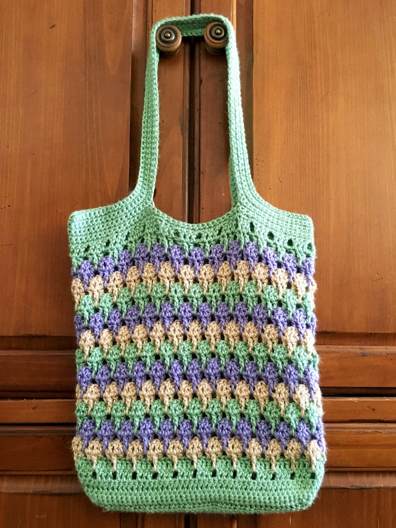 CROCHET PATTERN Larksfoot Crochet Tote Bag, Crochet Market Bag image 4