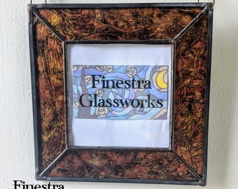 Van Gogh Stained Glass Picture Frame - Fits 4"x4" Photo