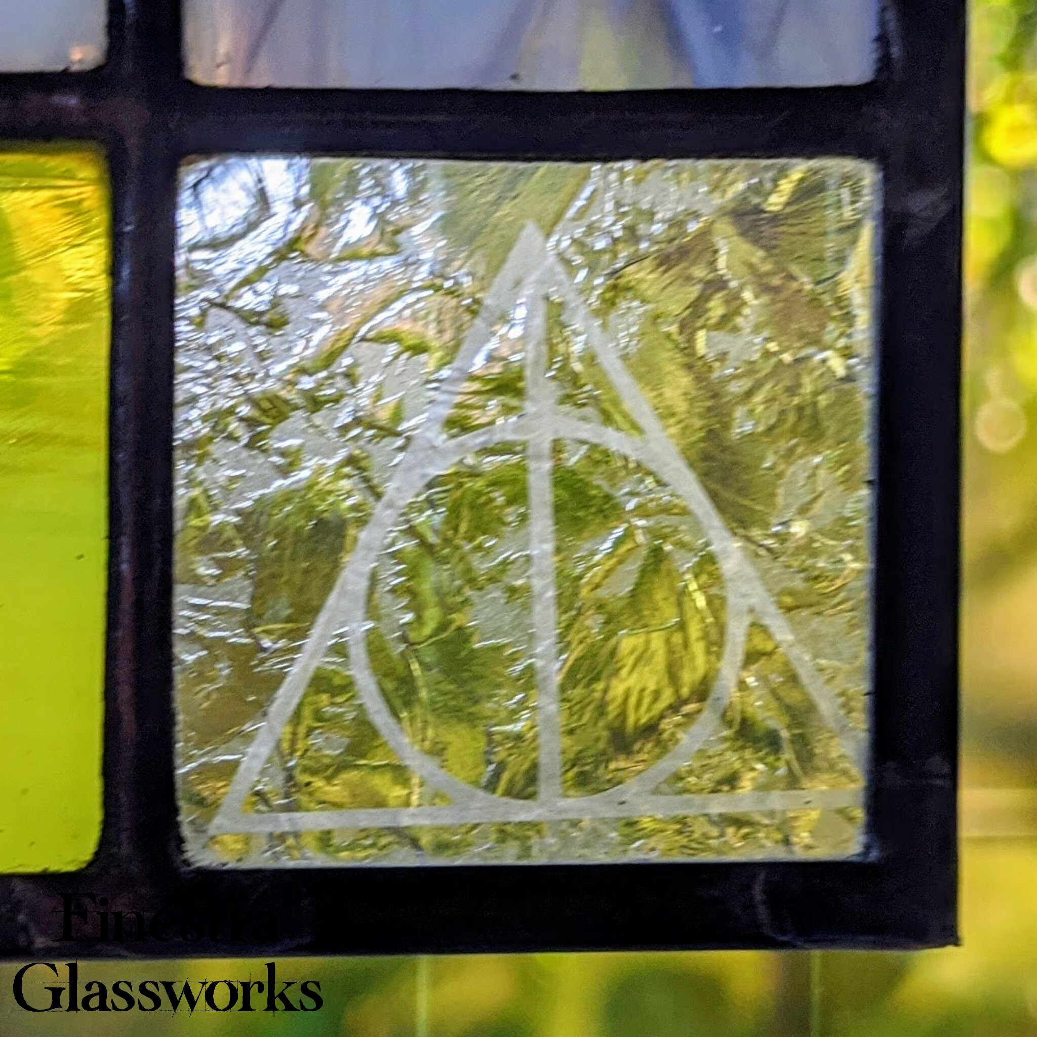 Custom Stained Glass Name Plate Sign in Wizarding School Themes