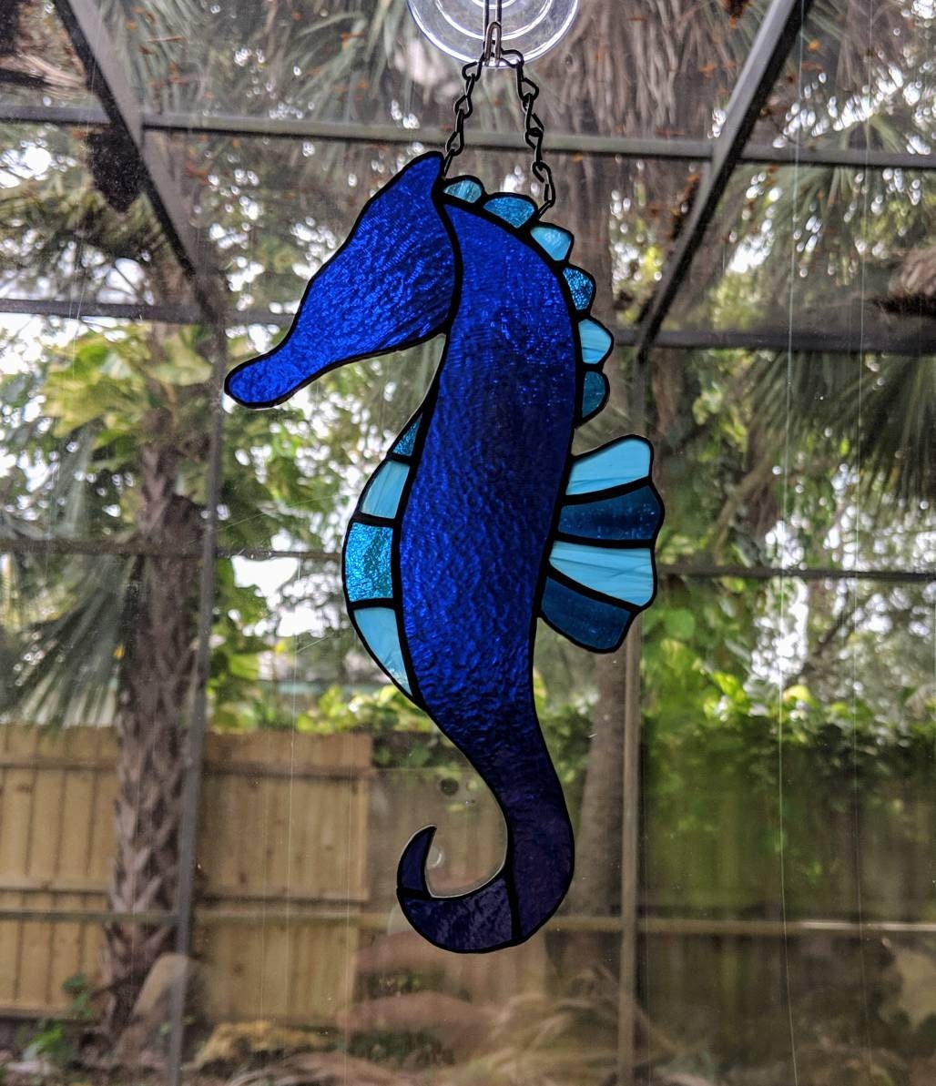 Seahorse Stained Glass Suncatcher