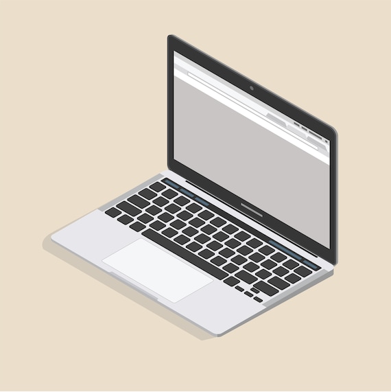 MacBook Laptop Vector Clip Art - Etsy