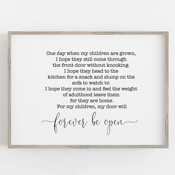 One Day When My Children Are Grown Sign - Etsy