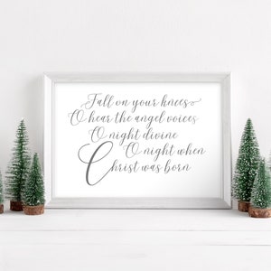 Christmas Holiday PRINTABLE Wall Art Christ is Born Print - Etsy