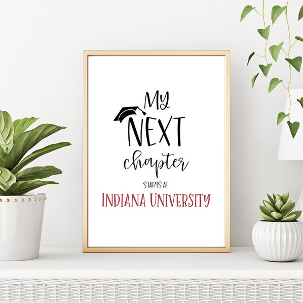 Graduation Printable, My Next Chapter Starts At, Personalized Graduation Party Decoration, Graduation Ceremony, Senior 2024