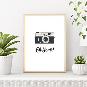 Oh Snap Printable Wall Art Sign Gift for Photographer Camera - Etsy