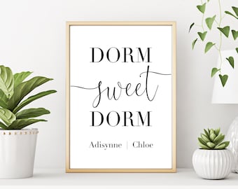 Personalized Dorm Room Sign, Printable Door Sign, Dorm Room Decor, Back To College, Gift for College Student