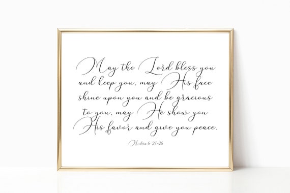 The Lord Bless And Keep You The Lord Make His Face Shine On Etsy The Lord Bless And Keep You The Lord Make His Face Shine On Etsy