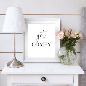 Guest Room Wall Art, Set of 3 Printable Wall Prints, Get Comfy Stay A ...