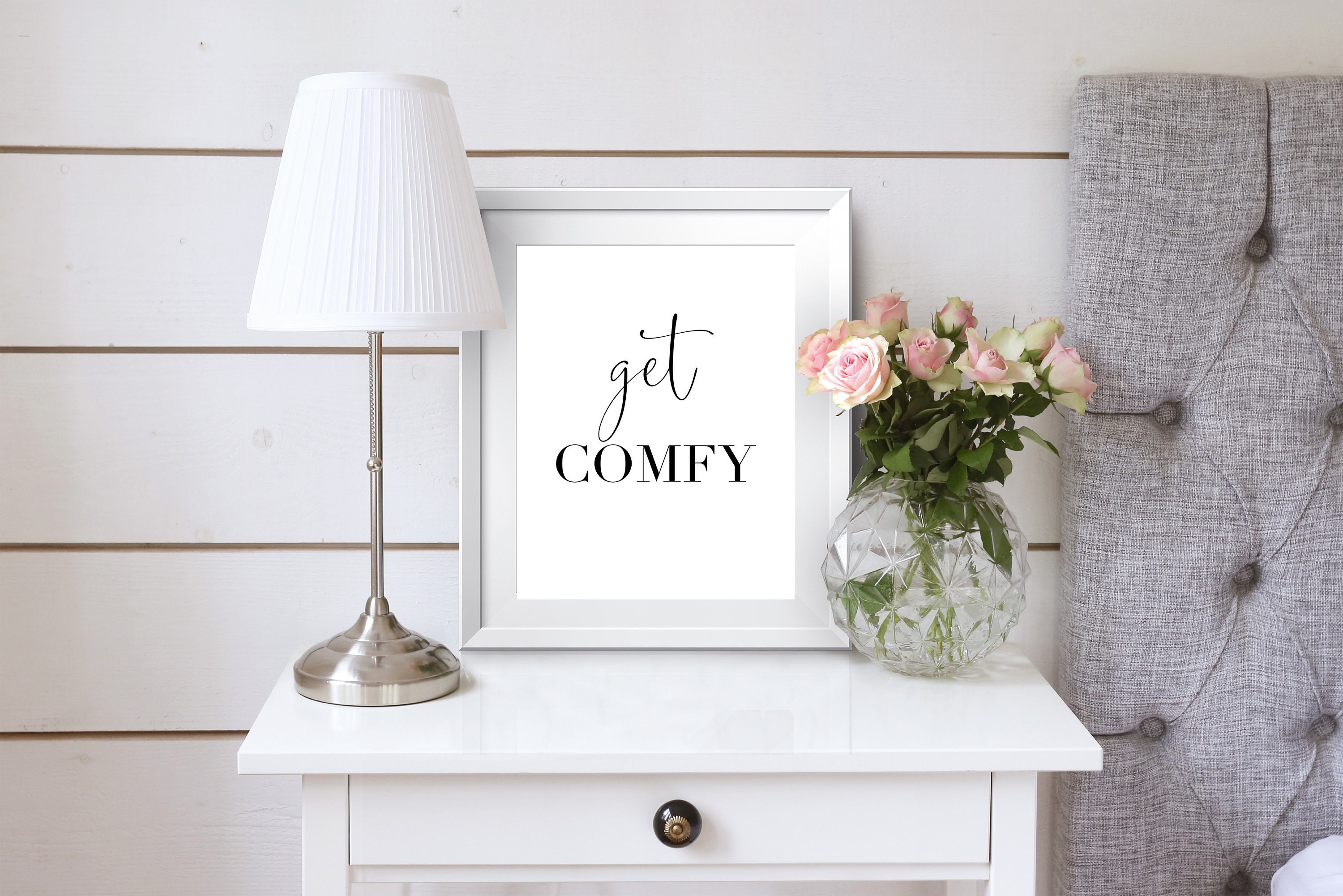 Guest Room Wall Art Set Of 3 PRINTABLE Wall Prints Get Comfy | Etsy