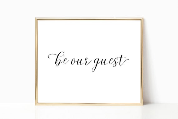 Guest Room Wall Art PRINTABLE Wall Prints Be Our Guest | Etsy
