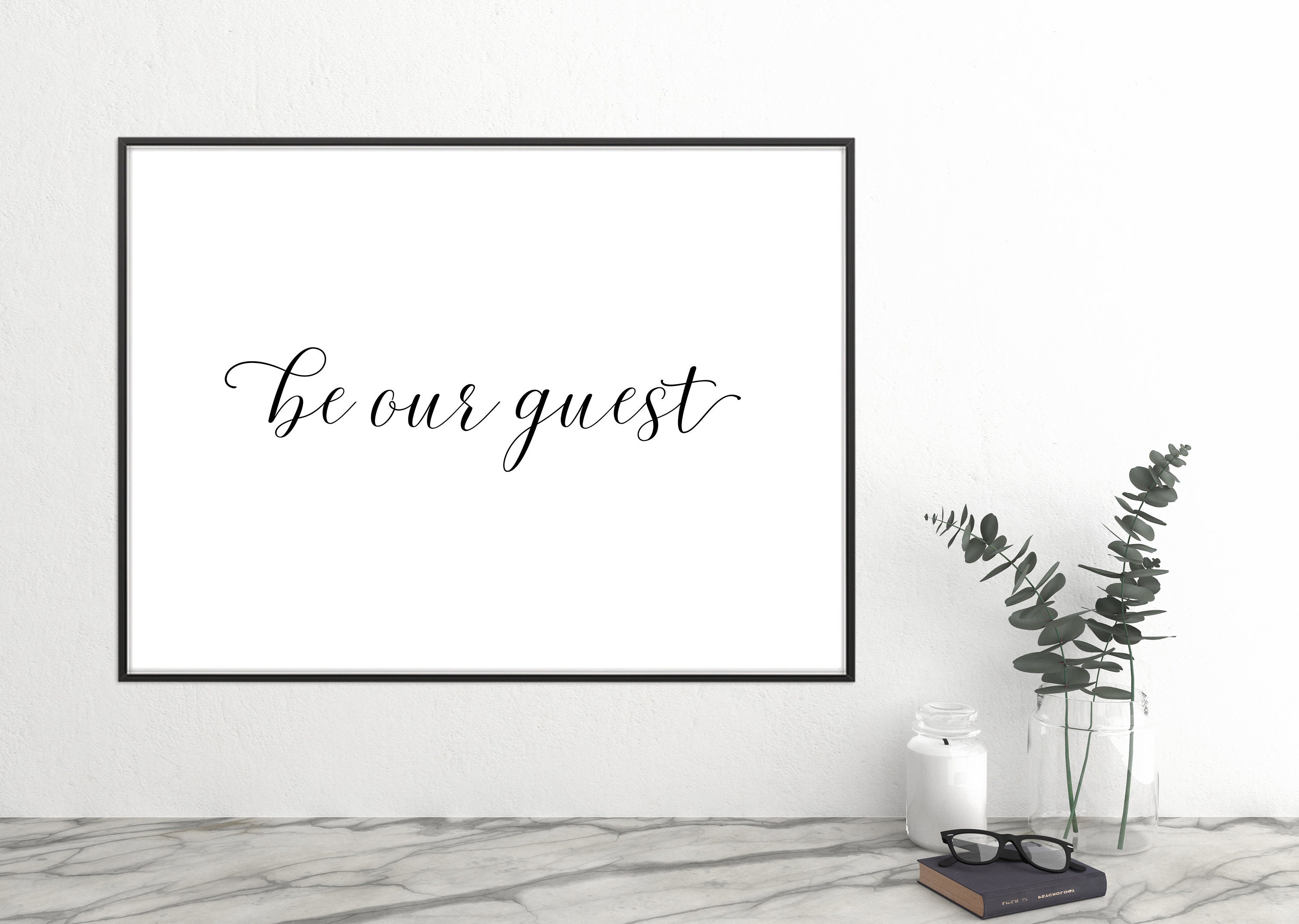 Guest Room Wall Art PRINTABLE Wall Prints Be Our Guest | Etsy