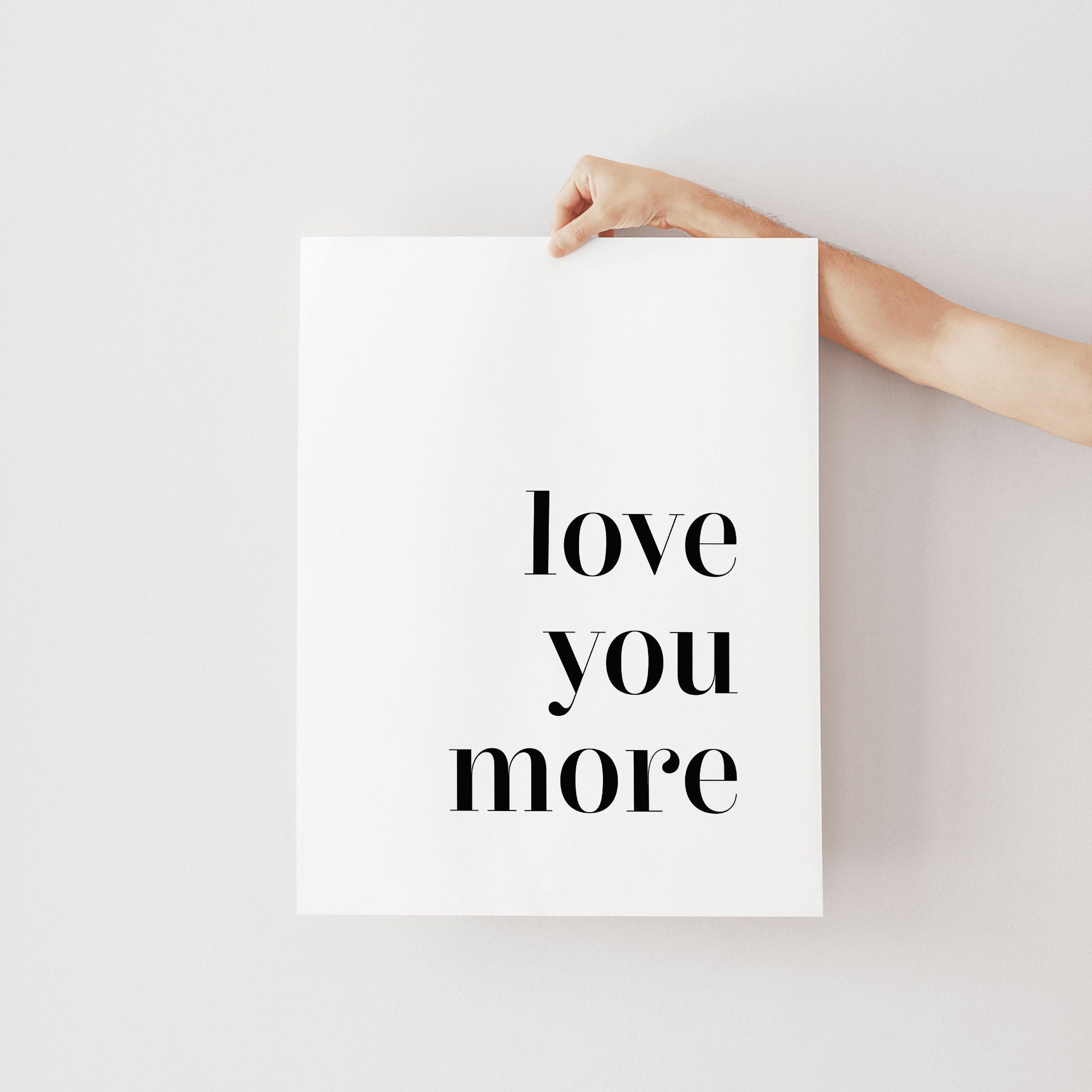 Love You More Wall Art Sign Bedroom Wall Art Gallery Wall Etsy