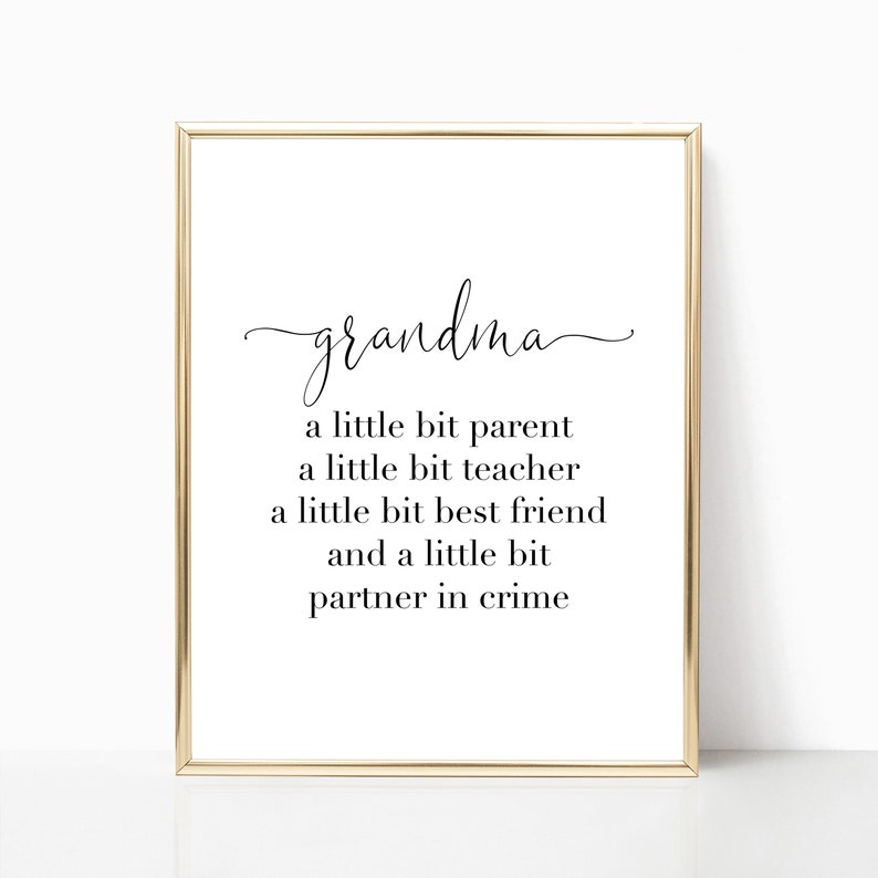 Personalized Grandma Quote // Grandma PRINTABLE Wall Art Etsy