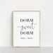 Personalized Dorm Room Sign, Printable Door Sign, Dorm Room Decor, Back ...