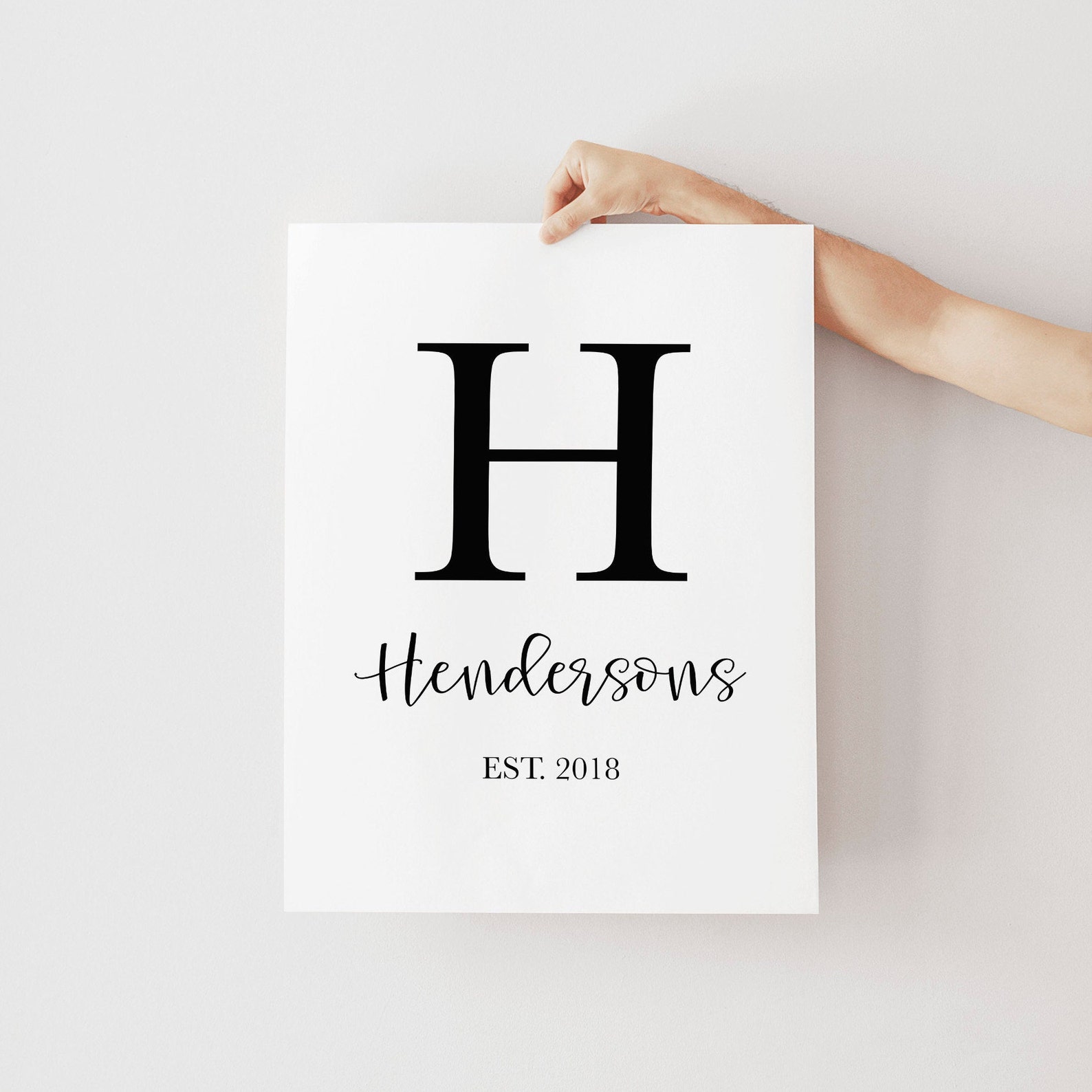 Custom Family Established Name PRINTABLE Art Personalized | Etsy