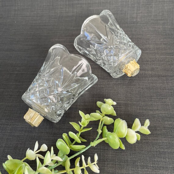 Vintage Clear Glass Peg Candle Holders Set of 2 Votive Cup Etsy