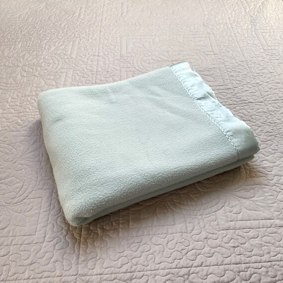 Vintage Blue Acrylic Blanket Fieldcrest Light Blue Blanket W/ Etsy