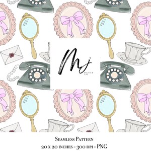 Vintage, Seamless Pattern, Digital File, Old Timer, Repeat Pattern, Hand Drawn