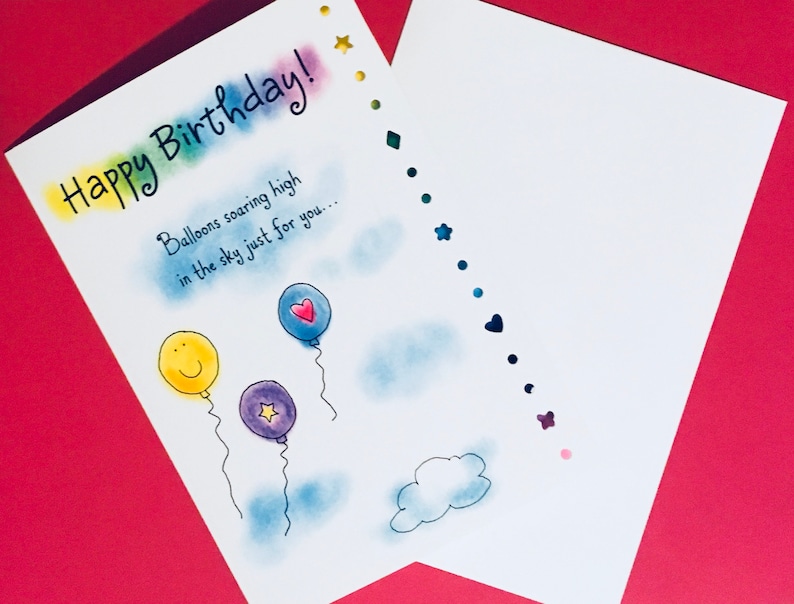 Happy Birthday Balloons Soaring High, Bday Card, Special Birthday ...