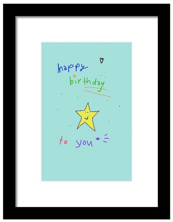 Happy Birthday To You Instant Digital Download Art Print By Etsy